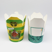 Pâtes frites au riz Papier gobelet d'enrobage en PE Boîte de nouilles kraft instantanées à emporter jetable personnalisée Laminage mat Gaufrage chips de pomme de terre