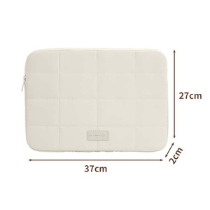 กระเป๋าเอกสารแล็ปท็อป 37x27 ซม. ผ้าโพลีเอสเตอร์ ปลอกป้องกัน สายรัดกันกระแทก หูหิ้ว สำหรับแล็ปท็อป ใช้ในโรงเรียน สไตล์เรียบง่าย สีกรมท่า - Product Image 3