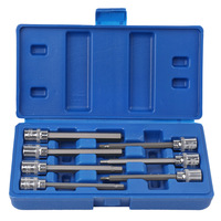Jeu de clés Allen hexagonales extra longues, 7 pièces, embout hexagonal, entraînement 3/8 ", clé métrique 3mm-10mm