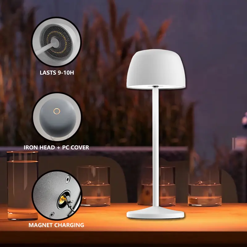 Lampada da tavolo a batteria Tischlampe ristorante Hotel esterno impermeabile Touch Cordless lampada da tavolo a Led