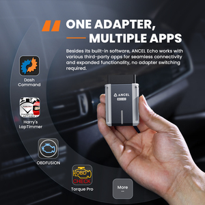 ANCEL DND ECHO EE. UU. Stock OBD 2 Escáner para <span class=keywords><strong>Bluetooth</strong></span> Android IOS Herramienta de diagnóstico de coche para todos los sistemas Restablecer Aceite BMS Diagnóstico - Product Image 6