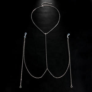 Chaîne de corps de luxe en strass - Harnais de poitrine réglable avec anneaux et perles, <span class=keywords><strong>Bijoux</strong></span> érotiques en métal pour occasions intimes - Product Image 2