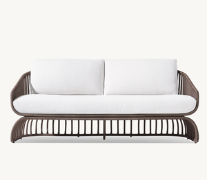 ALARO Nouveau Design Mobilier de Jardin en Rotin, Chaise Longue Pliante en Rotin pour Toutes Saisons, Trois Places - Product Image 1