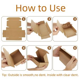 Boîtes d'expédition en carton ondulé blanc durable avec couvercles pour entreprises, envois postaux, livraison, emballage cadeau, stockage - Product Image 6