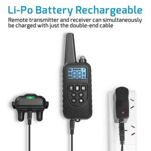 Coleira elétrica de cães com som, aparelho vibratório, ultrassônico, com luz de led, 4 modos, para treinamento de cães, com coleira de abelha remota - Product Image 3