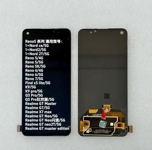 หน้าจอ LCD แท้สำหรับ <span class=keywords><strong>Reno5</strong></span> Reno 5K 6 7 5g 1+Nord Ce Nord 2 2T Find X3 Lite K9 PRO GT Master จอสัมผัสสำหรับโทรศัพท์มือถือ - Product Image 1