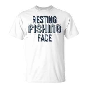 Camiseta de verano Resting Fishing Face para hombres y mujeres, ropa informal - Product Image 1