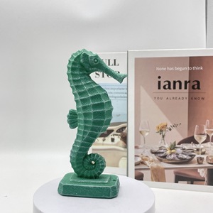 Decorative White and Matt Resin Seahorse <strong>Figurine</strong> - Product Image 6