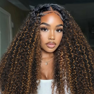 深波v形无胶假发人发不留巴西发机制作易穿拉绳天然人发假发 - Product Image 1