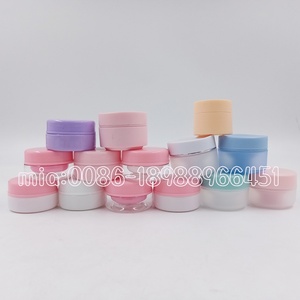 Empty Plastic 5g 10g 15g Cute Travel Pink <b>Small</b> Sample Lip Balm <b>Containers</b> Skin Care Facial Cream Lotion Cosmetic PP Jar Set - Product Image 6