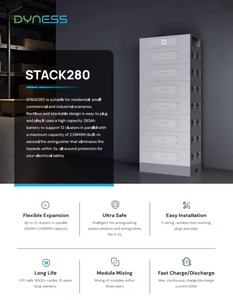 Stock Stack 280 Dyness HV 电池组 长寿命 8000 次循环 Stack280 电池组 适用于小型商业用途 - Product Image 4