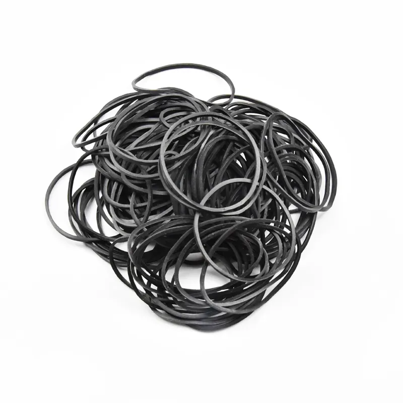 Durable Wide Flat Solid black Color Natural Rubber Band - Unbreakable Elastic rubber products use in Industrial