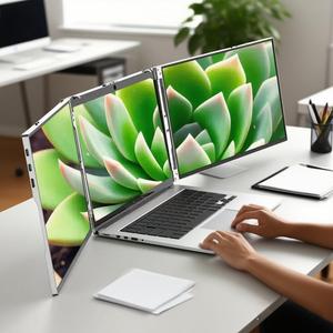 Plug &amp; Play Dual 15&quot; Portable <strong>Monitor</strong> for Switch/PS5 1920*1080 260nits Matte Screen with Foldable Aluminum Stand - Product Image 5