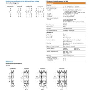 Disjuntor Miniatura Industrial Eaton Série FAZ FAZ-C25/3-NA-AS 25A 240VAC 3P Certificado CE UL de Alta Confiabilidade - Product Image 6
