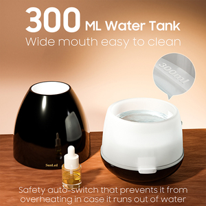 Diffuseur d'huiles essentielles miniature écologique et élégant de 300 ml, diffuseur d'arômes avec lumière LED nocturne, vente en gros d'usine - Product Image 4