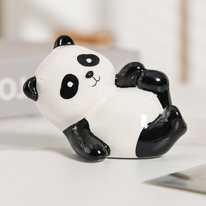 Figurine de panda en poterie peinte, 11CM-30CM, décoration de bureau, cadeau, poupée de dessin animé unisexe - Product Image 2