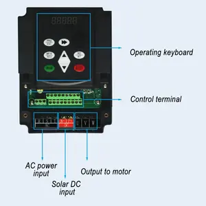 220v 단상 입력 3 상 출력 인버터 모터 주파수 인버터 단상 4kw 벡터 제어 드라이브