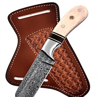 Couteaux de cowboy OEM pas chers avec étui en cuir - Couteau de boucher J2 en acier fait main de 8 pouces, couteau de survie en plein air