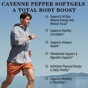 Lower Price Cayenne Pepper Softgels Contains Cayenne Pepper Seed Oil Boosts Metabolism Comfort Adult Immune Support Softgels - Product Image 5