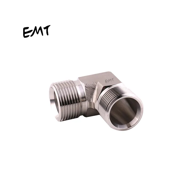 Industrial High pressure Stainless steel forged male elbow hydraulic adapter fittings hydraulic joint pipe connections