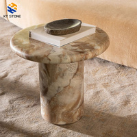 Table d'appoint en marbre de grande taille, design graphique, moderne, naturel, luxueux, imperméable, pour salon, hôtel, villa, KT Stone
