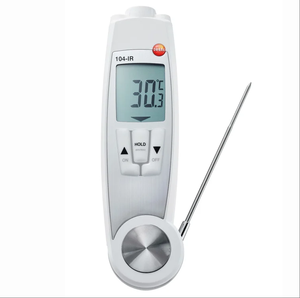 Termómetro de Penetración e Infrarrojos de Doble Propósito Testo 104-IR con Rango de -22F a 482F, Respuesta de 0.5 Segundos, Garantía de 12 Meses - Product Image 1