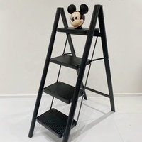 Échelle pliante télescopique intérieure portable moderne à chevrons Escalier d'ingénierie domestique multifonctionnel épaissi