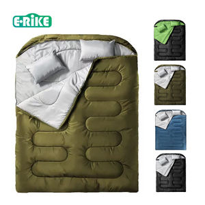 E-RIKE Sac de couchage double de haute qualité à capuche imperméable pour l'hiver froid, sacs de couchage personnalisés pour couples avec oreillers - Product Image 1