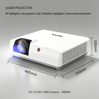 Projecteur laser 4K 3LCD commercial 7000Lm à courte focale pour affichage numérique et publicité en centre commercial