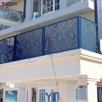 Panneaux de garde-corps de balcon en aluminium et acier inoxydable découpés au laser sur mesure, clôture de terrasse de jardin extérieure et rampes