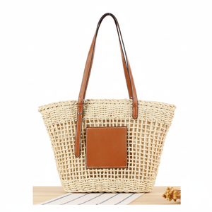 กระเป๋าถือสุดหรูสั่งทำพิเศษจากหนังวีแกนคุณภาพสูงและมีความจุมากสำหรับผู้หญิง กระเป๋าสะพายไหล่แบบลำลอง - Product Image 1