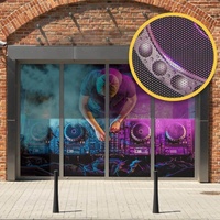 Autocollant en vinyle perforé à vision unilatérale résistant au vent et imperméable pour la publicité extérieure sur les chantiers de construction