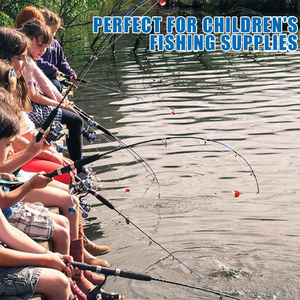 LUSHAZER 24pcs Kit d'accessoires de pêche Boîte en plastique Ciseaux Hameçons Bobbers Leader Leurres souples Plombs fendus avec boîte Basse - Product Image 6