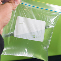 Sacs refermables de qualité alimentaire, biodégradables, transparents, en plastique, avec fermeture éclair
