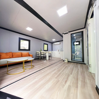 Casa Contenedor Prefabricada Móvil Plegable de Doble Ala Rectangular con Panel de Actividades, Caja Expandible Habitable Exportable