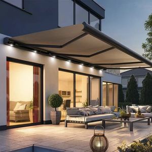 <span class=keywords><strong>Auvent</strong></span> rétractable <span class=keywords><strong>de</strong></span> luxe en aluminium et HDPE avec capteur électrique, protection contre la pluie pour <span class=keywords><strong>balcon</strong></span>, <span class=keywords><strong>auvent</strong></span> anti-pluie - Product Image 2