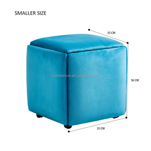 Meuble gain de place, appartement moderne, décoration de maison recyclée, cube intelligent 5 en 1, tabouret ottoman pliable en métal <span class=keywords><strong>avec</strong></span> roulettes - Product Image 2