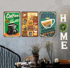 Letreros de hojalata de Metal Vintage para decoración de pared, Decoración Retro para salón, Bar, cafetería, cocina, restaurante, menú de café, 20cm <span class=keywords><strong>X</strong></span> 30cm - Product Image 2