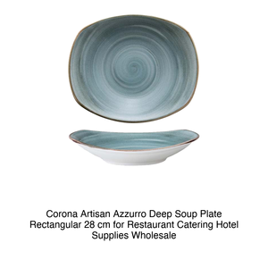 Assiette creuse rectangulaire Artisan Blue Deep Plate 28 × 24,5 cm Corona Pp1604723812 - Product Image 2