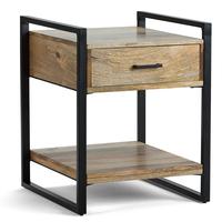 Table d'appoint en bois industriel moderne pour salon meubles de maison