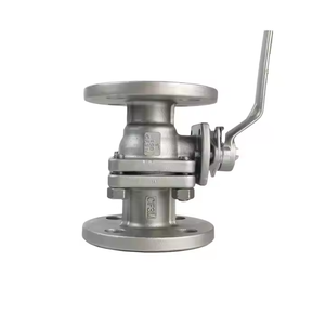 Balle flottante à deux hémisphères ANSI en acier inoxydable SS304 SS316 CF8 CF8m avec bride haute plateforme, certifiée, méthode filetée 2PC - Product Image 1