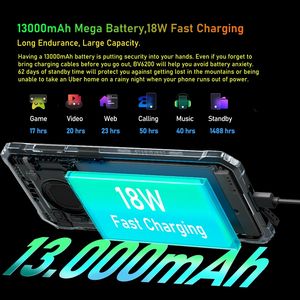 <span class=keywords><strong>Blackview</strong></span> BV6200 Helio A22 6,56 ''Android13 Rugged Machine 8GB 64GB 13MP Cámara trasera 13000mAh con 18W Carga Dual 4G Celular - Product Image 5