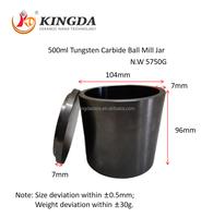 Pot de meulage en carbure de tungstène de 500ml utilisé pour le broyeur à boulets planétaire avec pot de broyeur à boulets en carbure cémenté