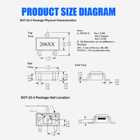 Sensor Magnetik 2.5-38V BL-HE-ST3206 CMOS Bipolar Sensitivitas Tinggi Micropower Sensor Hall