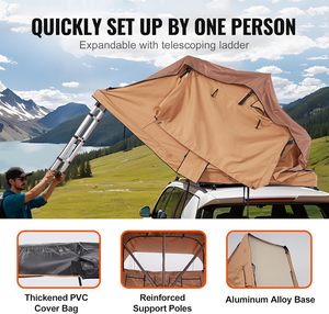 Sunday Campers OEM Fabricantes Camping Tiendas de campaña para automóviles al aire libre 3-4 personas Revestimiento de aislamiento ligero personalizado Tienda de techo suave - Product Image 4