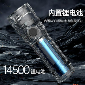 ไฟฉายแบบกำหนดเองได้ พร้อมคลิปหนีบ ไฟ LED แบตเตอรี่แบบชาร์จได้ 400mah แสงสีขาว สำหรับไฟฉุกเฉิน - Product Image 2