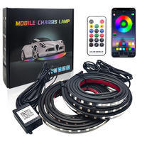 Tira de Luces LED RGB para Chasis de Coche, con Activación por Voz, Iluminación Ambiental, Bluetooth, APP, Decorativa, Gran Venta
