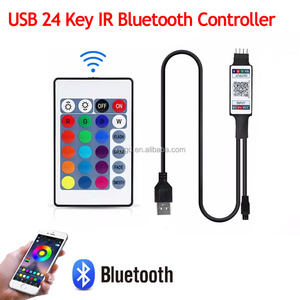 Controlador de tira de luz <span class=keywords><strong>LED</strong></span> RGB USB de 5V con atenuador de 3 teclas inalámbrico IR 24Key RF 17Key <span class=keywords><strong>Bluetooth</strong></span> Remote - Product Image 2