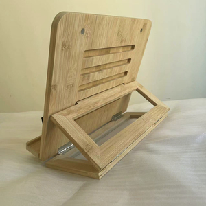 Support de livre de lecture pliable en bambou avec 5 angles réglables support de lecture en <span class=keywords><strong>bois</strong></span> support de livre de cuisine en <span class=keywords><strong>bois</strong></span> étagère en gros - Product Image 2