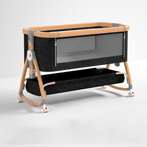 Cuna Multifuncional para Bebé con Altura Ajustable, Plegable, para Recién Nacidos, con Ruedas y <span class=keywords><strong>Mosquitera</strong></span> - Product Image 1